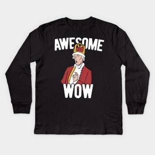 Awesome, Wow Alexander Hamilton Lover Gift Kids Long Sleeve T-Shirt